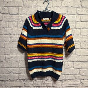 Vintage Striped Sweater Top Medium